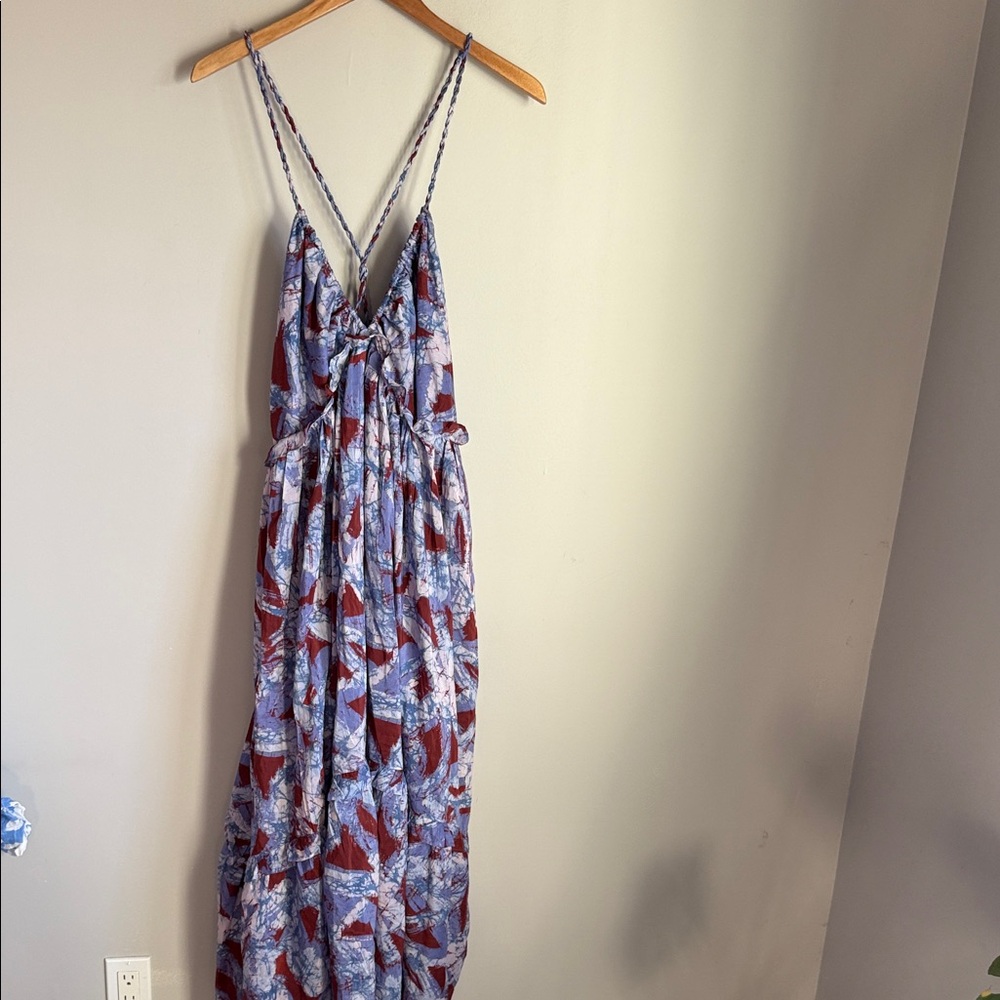 Anthropologie Sleeveless V-Neck A-Line Midi Dress Medium - Picture 2 of 11